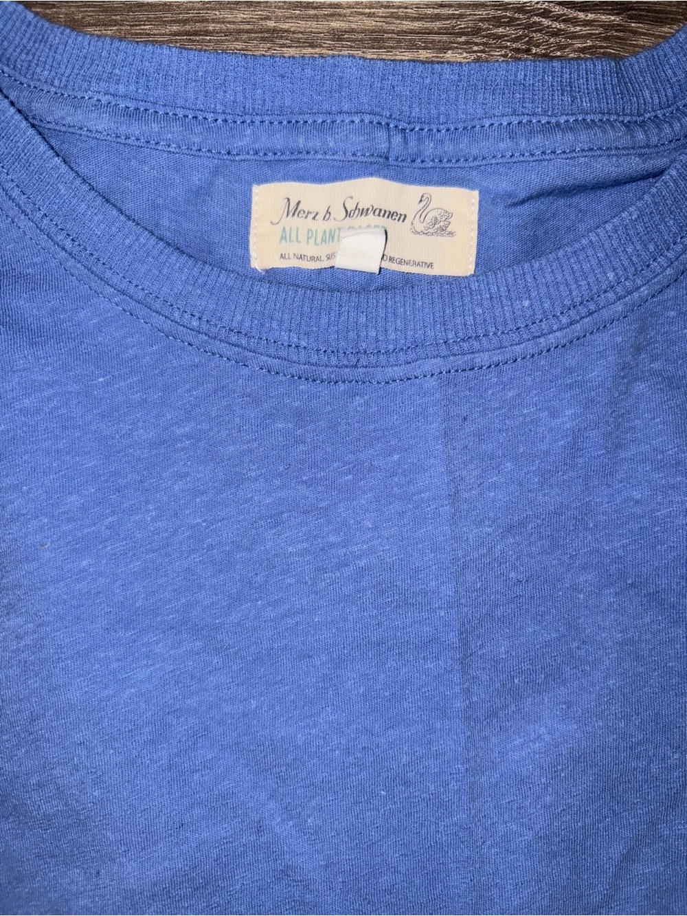 Merz B. Schwanen Cotton Hemp Womens Tee Shirt Lot of 2 M Blue Olive - Picture 3 of 6